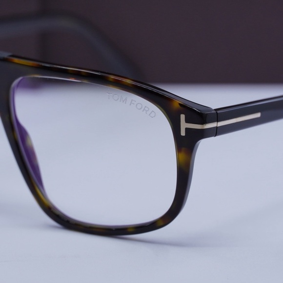 TOM FORD EYEGLASSES FT5901-B 052 Dark Havana / Clear Blue Light Block 55mm - Picture 4 of 5
